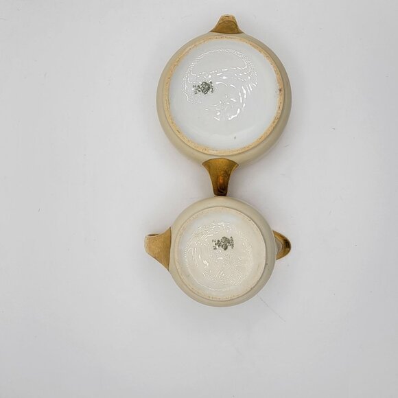 Vintage Rosenthal Porcelain Creamer & Sugar Bowl (No Lid) – Gold Trim – Monogram - Picture 4 of 4